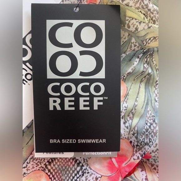 NWT Coco Reef Floral Print Women's Swim Top - Picture 7 of 10